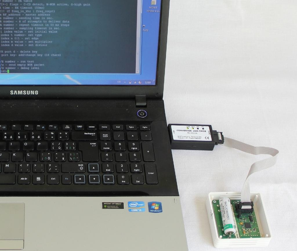 Obr. 4: Konfigurace modulu přes USB port počítače 3.1.