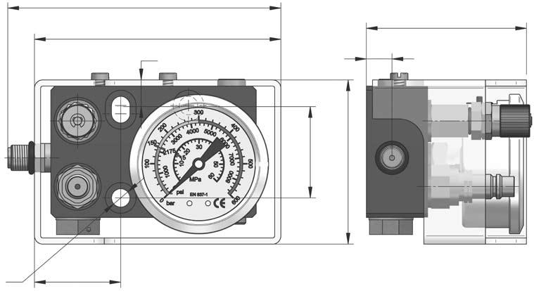 Panel kontrolny - 600-CLTO Control panel - 600-CLTO 600-CPTO 133 120 13 3 x G1/8 wyjścia pod zawór 3 x G1/8 outlets for valve 78 12,5 SKK-L 12R zawór SKK-L 12R valve 44,5 zawór bezpieczeństwa rupture