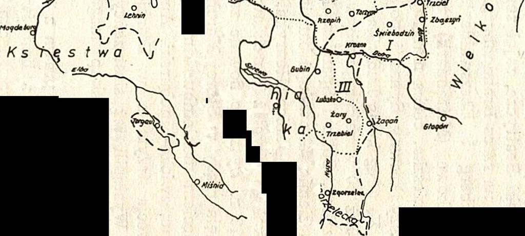 gronice nigl<tóryc/1 ziem - obszar ods tqp;a,y przez ks. g(l)gowskich w sierpniu 1319 r.