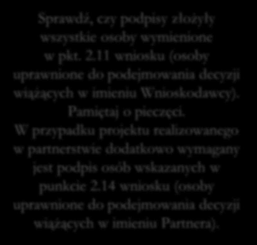 partnerstwie dodatkowo wymagany jest podpis
