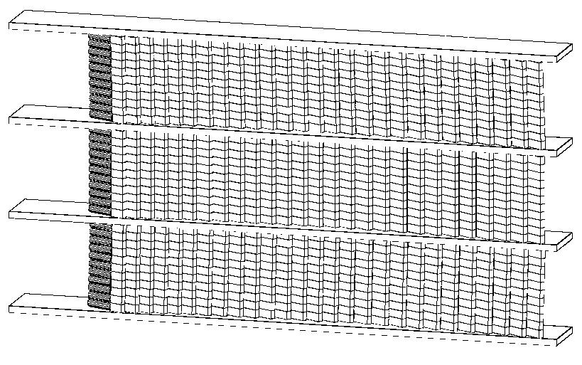 CHAPER. NA49 EXPERIMEN A HE CERN SPS.4 ime of flight detectors Figure.8: he pixel-scintillator wall (OF-R/L) as a part of OF detector systems [8].