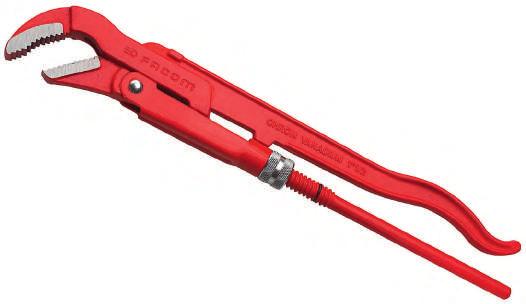 NRZĘDZI DO RUR 15 KLUCZE DO RUR 120 - Model z główką odchyloną pod kątem 45 stopni DIN 5234 Zakres: 10 do 60 mm; 3/8" do 2". Korpus ze stali kutej wysokiej jakości.