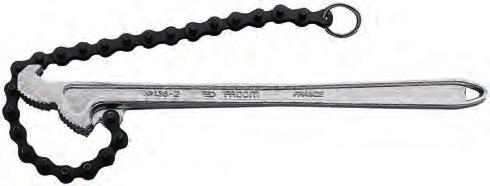 550 60 2 39 21 600 68 2.300 65 KLUCZE ŁŃCUCHOWE, KLUCZE PSKOWE 136 - Model dwukierunkowy, łańcuchowy Zakres: 60 do 140 mm. Łańcuch i korpus ze stali hartowanej.