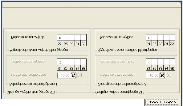 ISTRUKCJA OPROGRAMOWAIA OBSŁUGI Wygaszone parametry nastaw dotyczące zabezpieczeń technologicznych