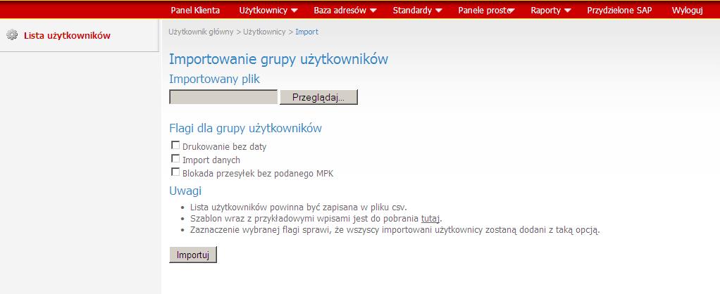 Po zapisie danych system przechodzi do edycji konta, które jest od razu aktywne nie ma konieczności mailowej aktywacji. Edycja odbywa się w oparciu o ten sam formularz i te same ogólne zasady.