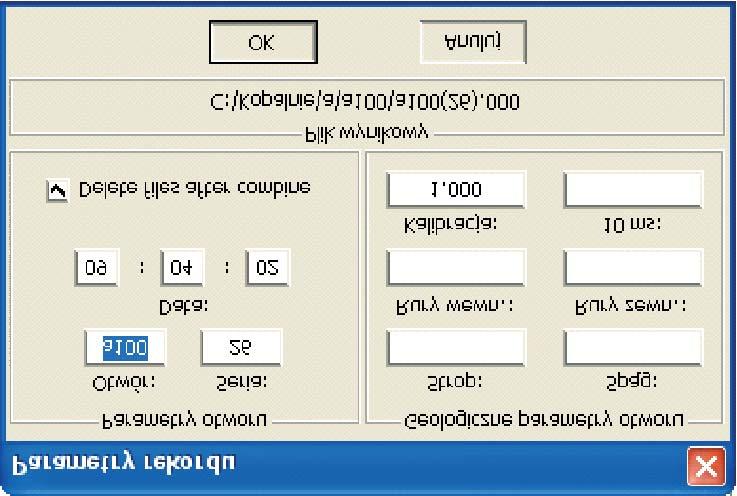Automatyczna interpretacja kszta³tu kawern mierzonych echosond¹ CHEMKOP 447 Echogram z wyœwietlon¹ lini¹ interpretacyjn¹ powstaje po w³¹czeniu przycisku stan 0.