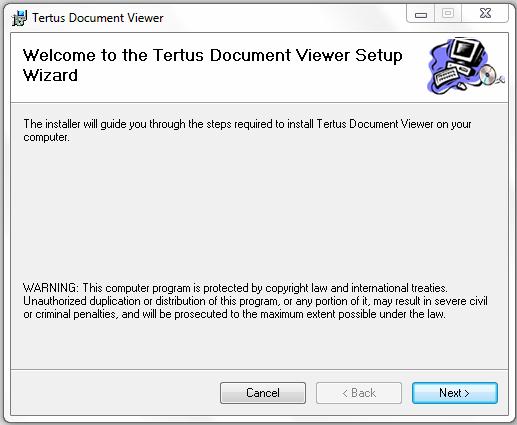 Tertus Document Viewer Instalacja programu Tertus Document Viewer. Aby zainstalować program TDV użyj ikony Setup.