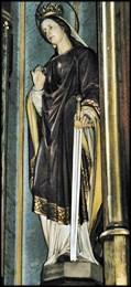 13 obrazów św. Dominika: Św. Dominik z uczniami karmiony przez aniołów z 1620-50 mal. przez Tomasza Dolabellę, odnowiony w. XVIII oraz z końcem w.