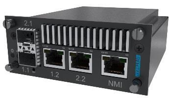 Modularny przemysłowy zarządzalny Switch Ethernet Przemysłowy switch w systemie modularnym z dwoma rodzajami obudowy: chassis do szafy RACK 19" 1U na 8 slotów, chassis do montażu na szynie DIN z 4