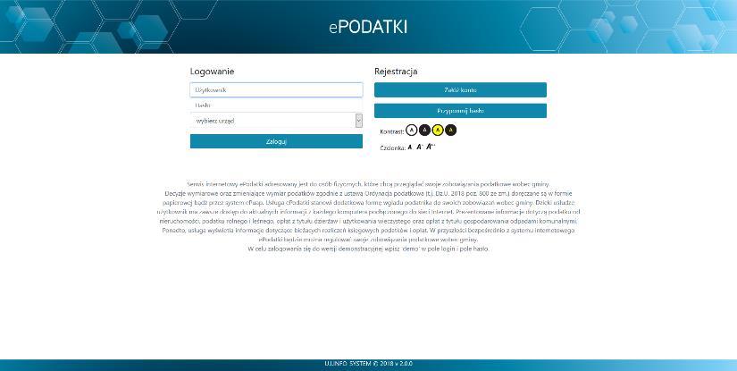 O epodatkach Usługa epodatki daje dostęp do kompletu informacji o podatkach i opłatach lokalnych, a także dzierżaw, użytkowania wieczystego, opłat za śmieci i zużycia wody.