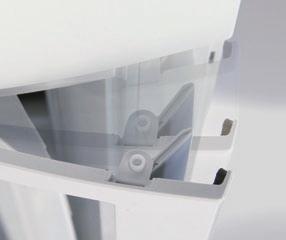 projektu (produktu) Wizualizacja wypływu powietrza przy pracującym panelu z deflektorem Kierownica powietrza Panel z