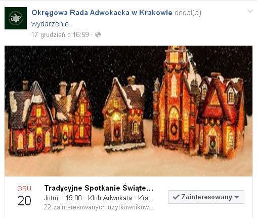19 grudnia 2016 (nr 33/2016) Aktualności Relacje - Zapowiedzi Tradycyjne spotkanie świąteczne i wernisaż malarstwa adwokata - prof.
