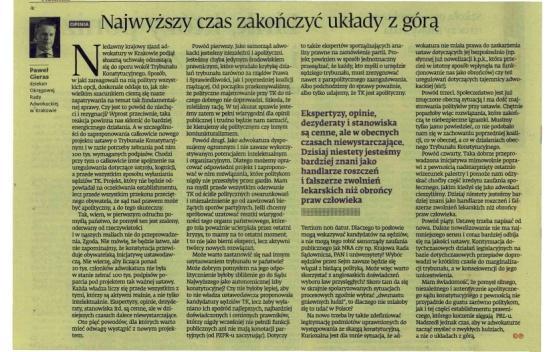 Jednocześnie zapraszamy na szkolenie wyjazdowe do Tarnowa już w nowym roku 13 stycznia. Szczegóły poszczególnych szkoleń poniżej. 21 grudnia br. - o godz. 18.30 - wykład adw. Aleksandry Cempury i adw.