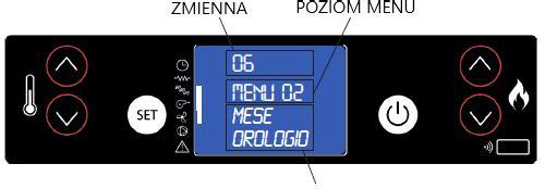 MENU PROGRAMOWANIE MENU 02 USTAWIENIA ZEGARA enu 02 SET CLOCK y Pon Poziom 1 Poziom 2 Poziom 3 Poziom 4 02USTAWIENIA ZEGARA 01 02 GODZINA GODZINA 03 MINUTA MINUTA 04 05 06 ROK ROK 5 lat MENU