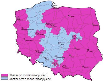 Budowa Sieci Współdzielonych Prace zostały zakończone w 177 obszarach (tzw. klastrach) na terenie całej Polski. W 7 klastrach został wymieniony sprzęt i trwają prace optymalizacyjne.