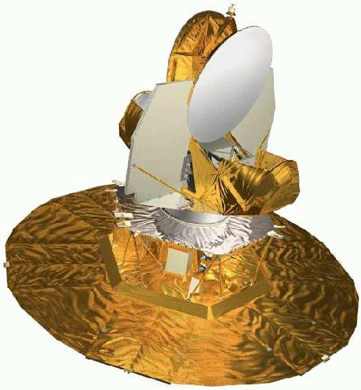 WMAP Wilkinson Microwave Anisotropy Probe Detektor Sonda kosmiczna wystrzelona 30.06.2001. Pomiar promieniowania mikrofalowego w 5 przedziałach częstości: od 23 GHz (13 mm) do 94 GHz (3.2 mm).