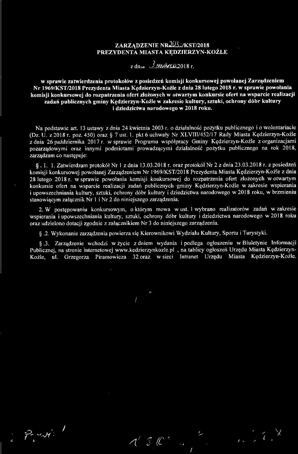 dotacji zgodnie z załącznikiem Nr 3 do niniejszego zarządzenia..2.