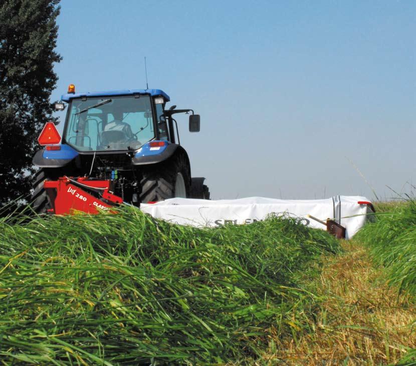 Lely Splendimo Classic Doskonała powierzchnia koszenia i niezrównana wydajność, przy wszystkich rodzajach zbiorów, zwarta i solidna konstrukcja, oszczędność paliwa i niskie koszty konserwacji, to