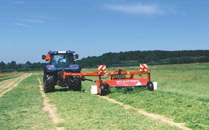 lely splendimo Koszenie obustronne i prawostronne Modele 320 PC i 281 PC i 321 PC różnią się nie tylko szerokością roboczą, ale także konstrukcją belki zaczepowej.
