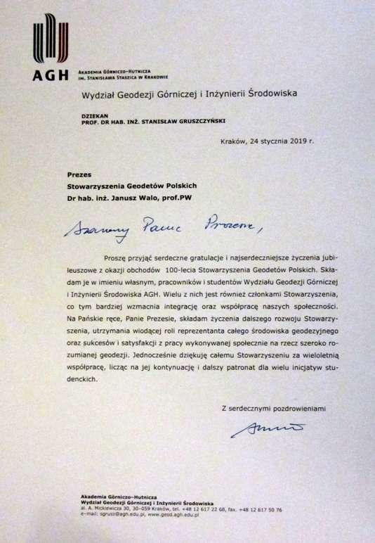 Listy gratulacyjne na