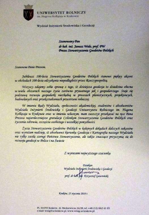 Inżynierii Środowiska i Geodezji