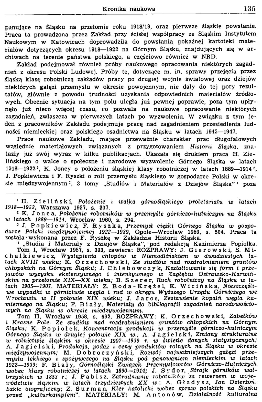 panujące na Śląsku na przełomie roku 1918/19, oraz pierwsze śląskie powstanie.