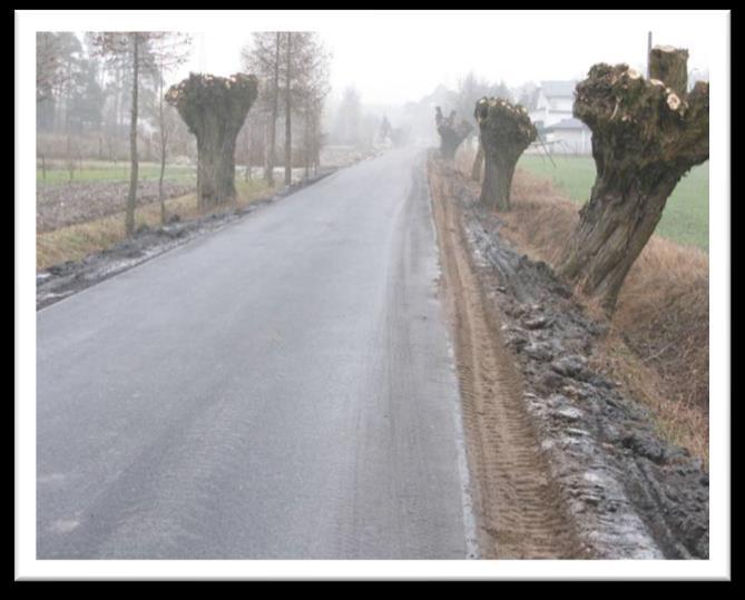 Przebudowa drogi gminnej w miejscowości Łaziska W ramach zadania wykonano odcinek drogi