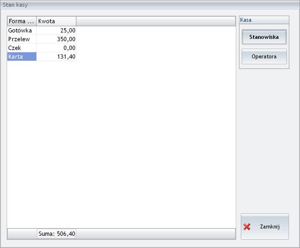Str. 56 Moduł Detal v. 2012.5.1 7.1.15.3 Stan kasy Operator, który w Comarch OPT!
