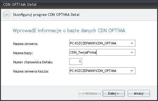 Podręcznik Użytkownika systemu Comarch OPT!MA Str. 9 4 Konfiguracja Comarch OPT!MA Detal Aplikacja Comarch OPT!MA Detal instalowana jest w punktach sprzedaży detalicznej.