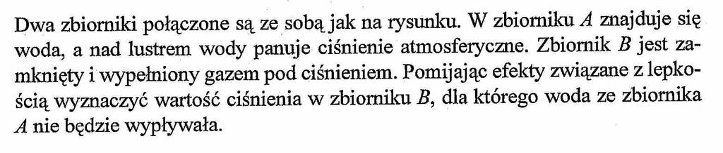 Grupa 3 1.3). Obliczyć jaki błąd zostanie popełniony jeśli za powierzchnię pola przekroju w kształcie kwadratu przyjęta zostanie powierzchnia koła o średnicy równej średnicy zastępczej. 2.3). Jaka powinna być średnica otworu spustowego w pionowo ustawionym zbiorniku cylindrycznym o średnicy 2 m i wysokości 4 m, aby można było opróżnić go w połowie w ciągu 45 minut.