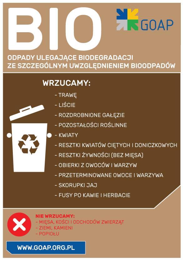 WAŻNE: Jeżeli właściciel nieruchomości nie wyrazi zgody na oznakowanie pojemnika, Wykonawca nie odbiera odpadów BIO i jest zobowiązany do niezwłocznego przekazania informacji do Związku.