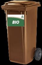 W brązowym pojemniku lub worku zbieramy bioodpady oraz odpady zielone. Brązowe worki na odpady zielone zbierane oddzielnie można otrzymac w Biurze Obsługi Klienta MPO Sp.