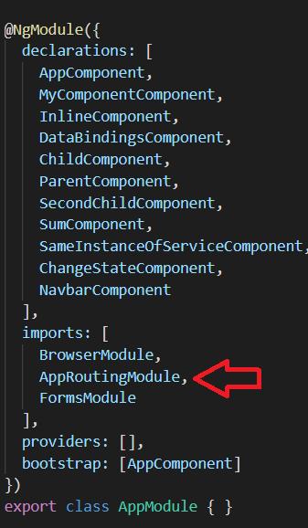 modułu w app.module W pliku index.