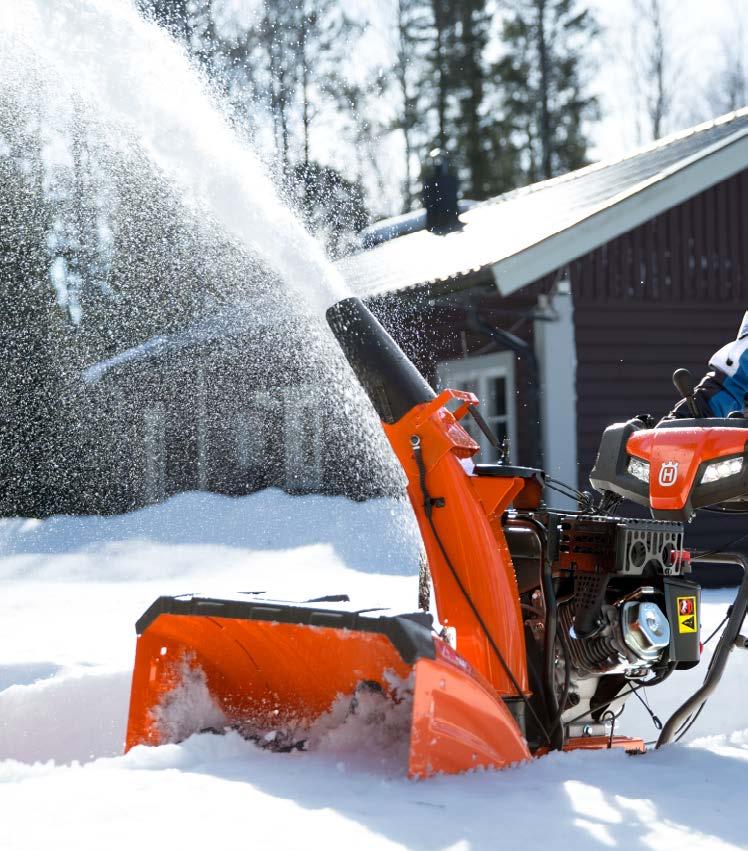 110 PŁUGI WIRNIKOWE WYDAJNOŚĆ W NISKICH TEMPERATURACH Niezależnie od wymaganej wydajności, znajdzie się wysokiej jakości pług wirnikowy Husqvarna, który wykona pracę.