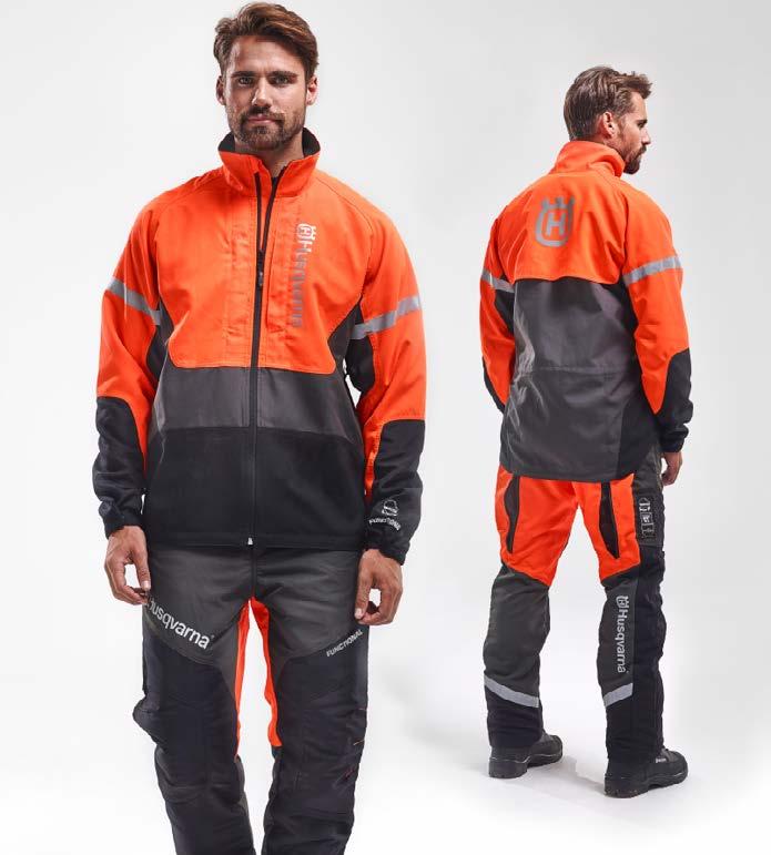 120 SPRZĘT OCHRONNY FUNCTIONAL PRACA OD CZASU DO CZASU ODZIEŻ OCHRONNA DO WYDAJNEJ, SKUTECZNEJ PRACY Odzież z serii Husqvarna Functional obejmuje ubrania, na których możesz polegać podczas