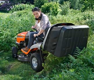 Ponadto dla modeli TS dostępne są pojemniki na trawę, a modele TC można za pomocą specjalnego zestawu przystosować do pracy z wyrzutem tylnym. Wybierając Husqvarna po prostu nie można wybrać źle!
