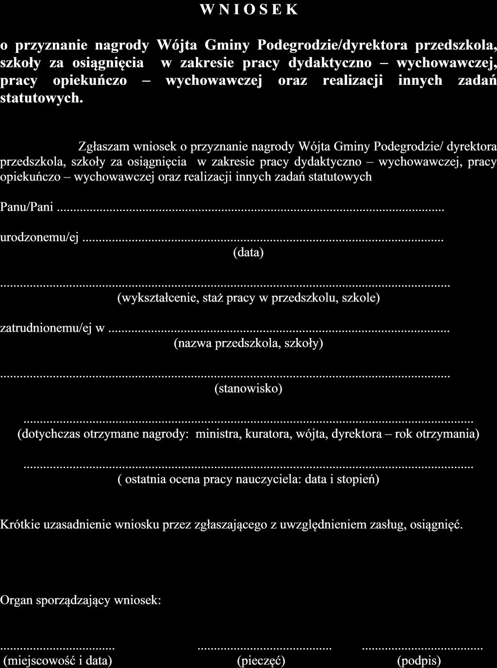 UCHWAŁA NR 329/XLIV/2010 RADY GMINY PODEGRODZIE z dnia 25 lutego 2010 r.