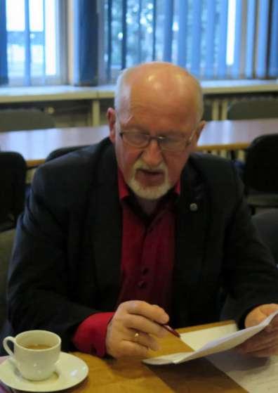 Prezes Bolesław Krystowczyk witając przybyłych podziękował Zbigniewowi Reflińskiemu za jego obecność podczas ustalania szczegółów dwóch kluczowych przedsięwzięć,
