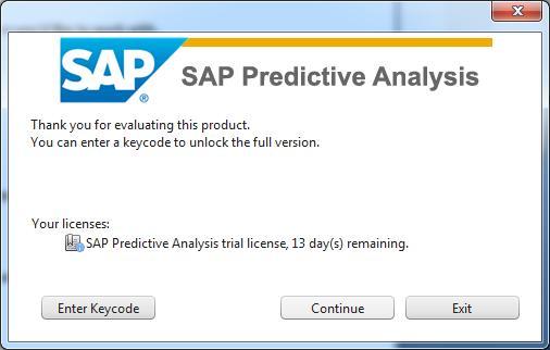 ROZDZIA 3: SAP PREDICTIVE ANALYSIS Prosz uruchomi SAP Predictive