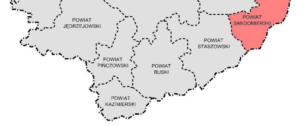 dotyczące powiatu W skład Powiatu sandomierskiego wchodzą następujące gminy: Sandomierz, Zawichost, Koprzywnica, Dwikozy, Klimontów, Łoniów, Obrazów, Samborzec,