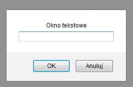 Okna dialogowe Okno tekstowe