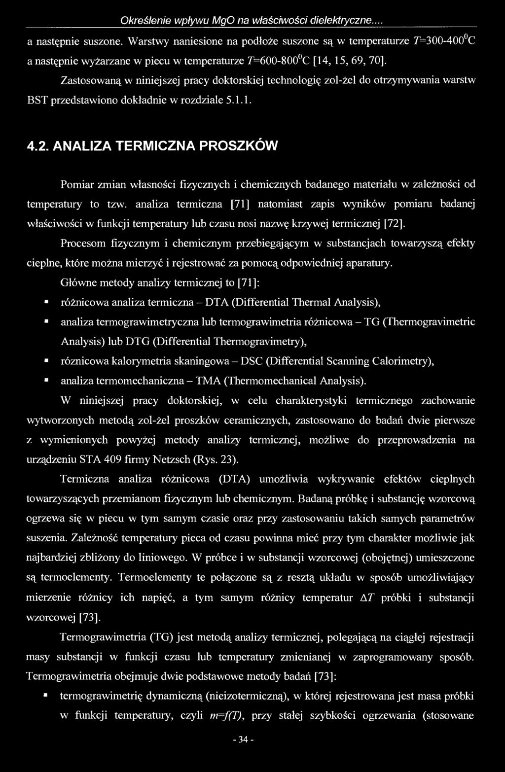 Określenie wpływu MgO na właściwości dielektryczne... a następnie suszone.