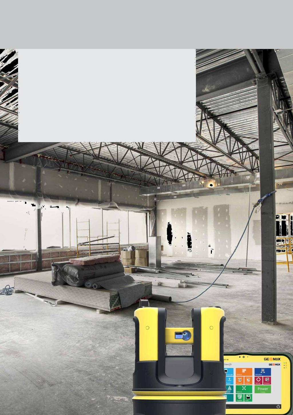TWÓJ IDEALNY PARTNER DO WEWNĘTRZNYCH ZASTOSOWAŃ Łatwe poziomowanie, pomiary i tyczenie punktów unikalne i przyjazne użytkownikom oprogramowanie Zoom3D zapewnia szereg opcji przyspieszających