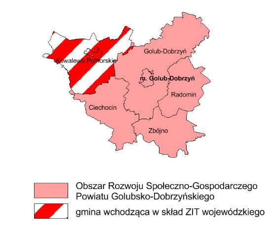 4 POWIAT GOLUBSKO-DOBRZYŃSKI Powiat golubsko-dobrzyński jest jednym z mniejszych powiatów ziemskich w województwie. Zajmuje ok.