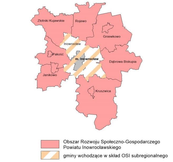 6 POWIAT INOWROCŁAWSKI Powiat inowrocławski jest jednym z największych, pod względem powierzchni, powiatów województwa, z największą liczbą ludności wśród powiatów ziemskich.