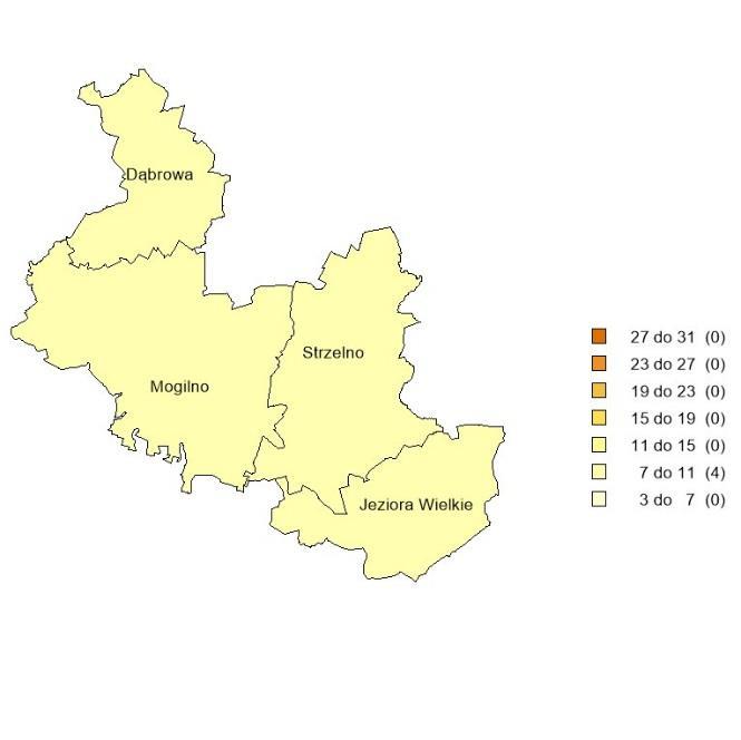 ] 68 116 (58,6%) Udział ludności wiejskiej w ogólnej liczbie ludności [%] 61,3 40,5 (151,4%) Dochody własne budżetów gmin na 1 mieszkańca w powiecie [zł] 1 619,39 1 632,21 (99,2%) Ludność w % ogółu