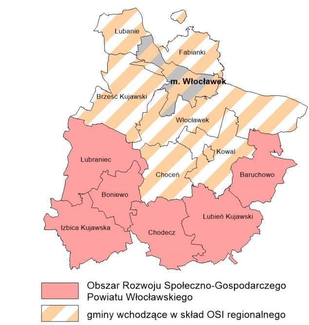 16 POWIAT WŁOCŁAWSKI Powiat włocławski jest drugim pod względem powierzchni powiatem województwa.