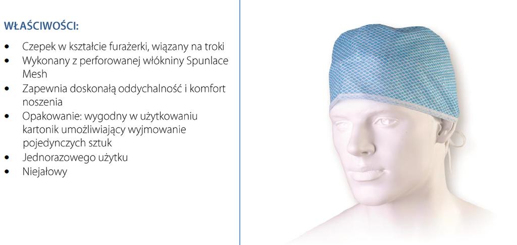 27. Pakiet 21, poz. 12 Czy Zamawiający dopuści czepek o właściwościach: Gramatura na całej powierzchni 35g/m2 28. Pakiet 21, poz. 13 Czy Zamawiający dopuści czepek o gramaturze 18g/m2 29.