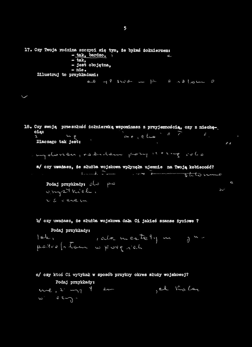 ----- j-f >~' ' J *' C V ^ ę v ' ^ ( > a/ czy uważasz, że służba wojskowa wpłynęła ujemnie na Twoją kobiecość?.. ^!'... J. 7". - ' '. -.- ** "fi---------t :---------.