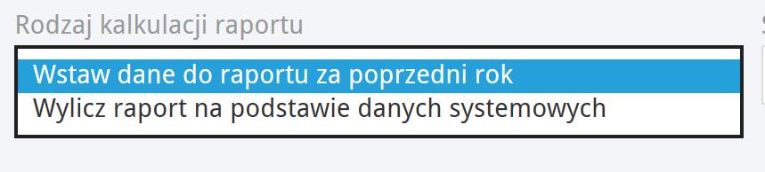 Okres sprawozdawczy wybierz za jaki okres sprawozdawczy chcesz sporządzić E- Sprawozdanie.